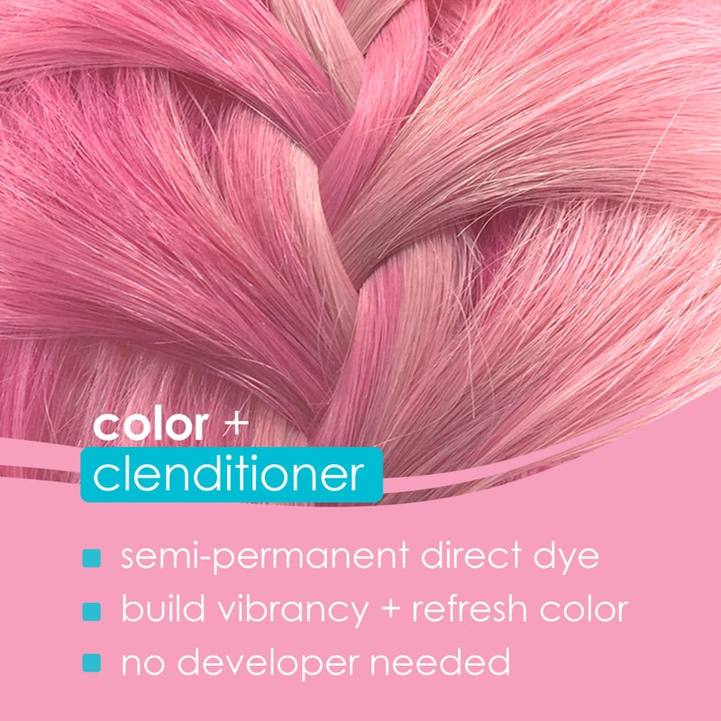 Keracolor Clenditioner LIGHT PINK Hair Dye - Semi Permanent Hair Color Depositing Conditioner, Cruelty-free, 33.8 Fl. Oz. - Image 2